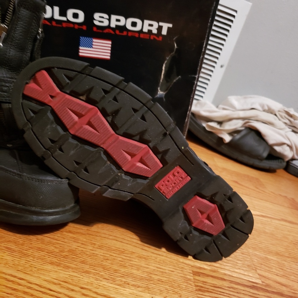 Black polo boots